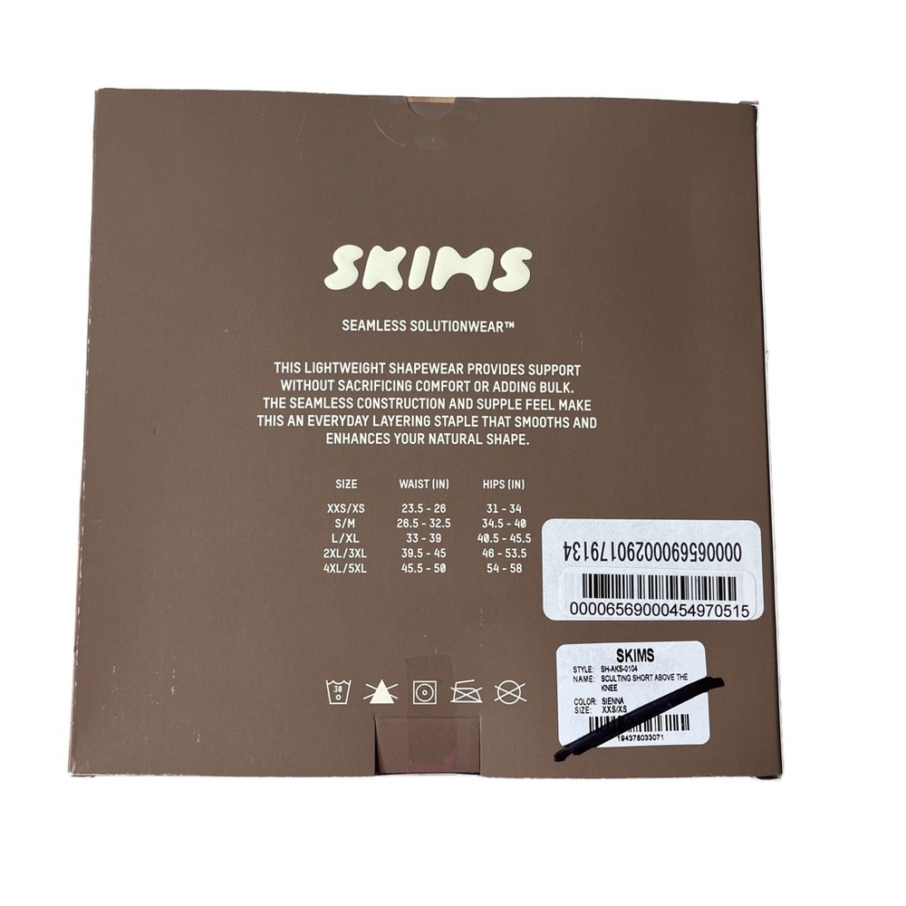 Skims Sculpting Short Above Knee Open Gusset Sienna Size XXS/XS Shapewear - Picture 6 of 8